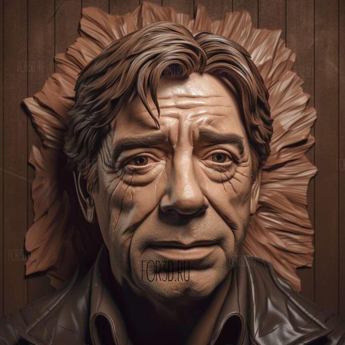 Javier Bardem 3 3d stl модель для ЧПУ